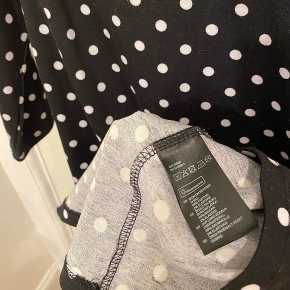 Polka dot 3/4 sleeve shift dress - Picture 5 of 5